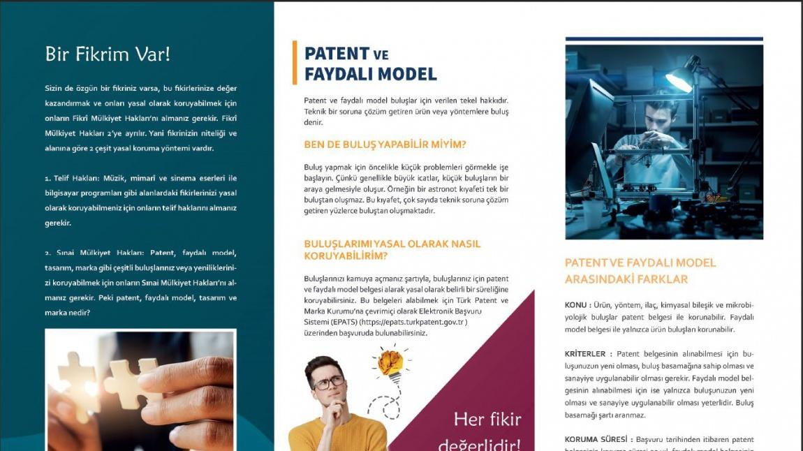 Patent ve Faydalı Model İle İlgili Broşürler....